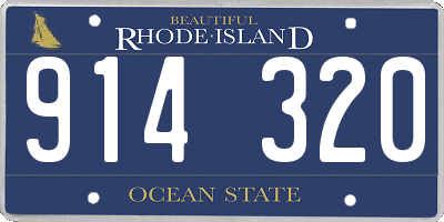 RI license plate 914320