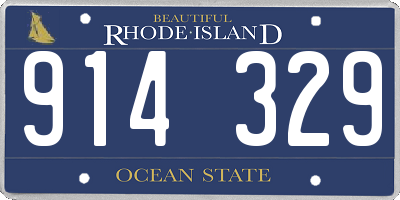 RI license plate 914329