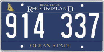 RI license plate 914337