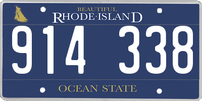 RI license plate 914338