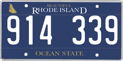 RI license plate 914339