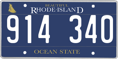 RI license plate 914340