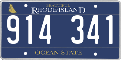 RI license plate 914341