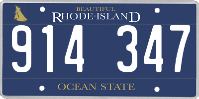 RI license plate 914347