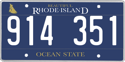 RI license plate 914351
