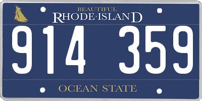 RI license plate 914359