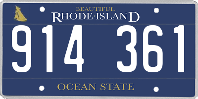 RI license plate 914361