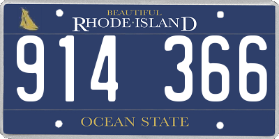 RI license plate 914366