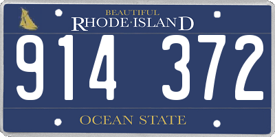 RI license plate 914372