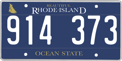 RI license plate 914373