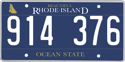 RI license plate 914376