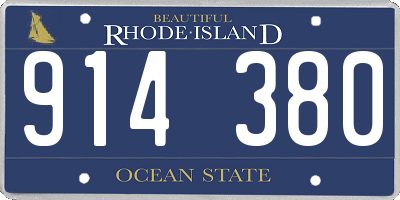 RI license plate 914380