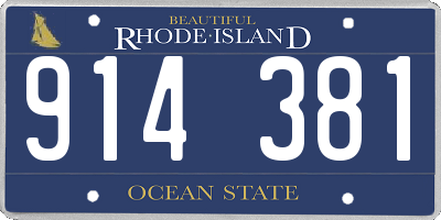 RI license plate 914381