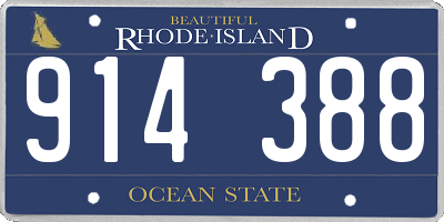 RI license plate 914388
