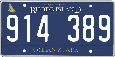 RI license plate 914389