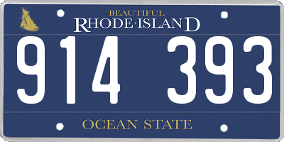 RI license plate 914393