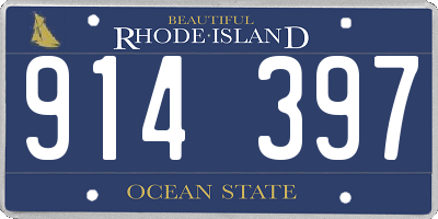 RI license plate 914397