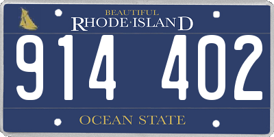 RI license plate 914402