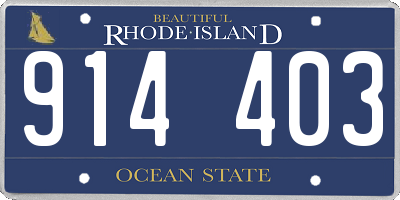 RI license plate 914403