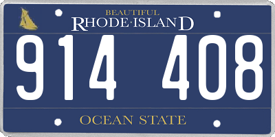 RI license plate 914408