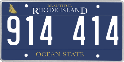 RI license plate 914414