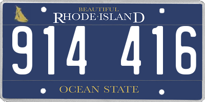 RI license plate 914416