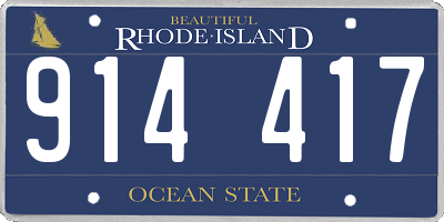 RI license plate 914417