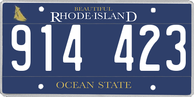 RI license plate 914423