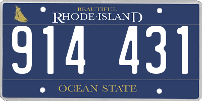RI license plate 914431