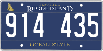 RI license plate 914435