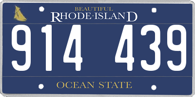 RI license plate 914439