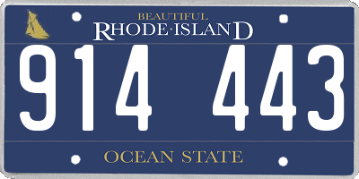 RI license plate 914443