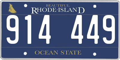RI license plate 914449