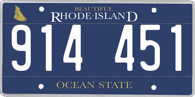 RI license plate 914451