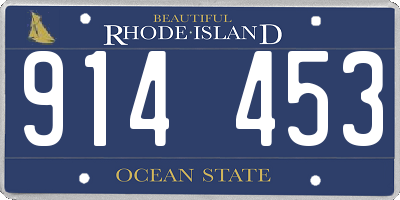 RI license plate 914453