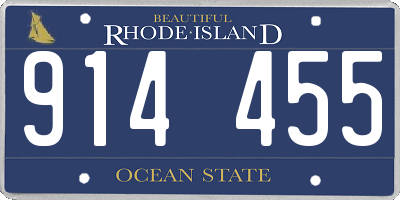 RI license plate 914455