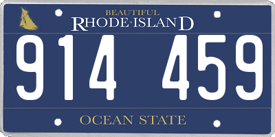 RI license plate 914459