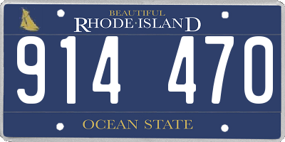 RI license plate 914470