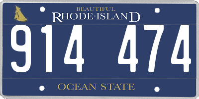 RI license plate 914474