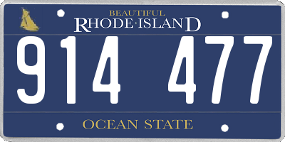 RI license plate 914477