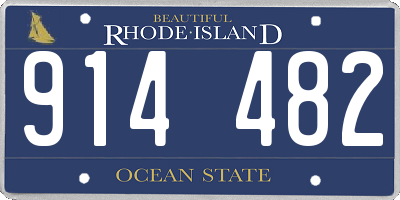 RI license plate 914482