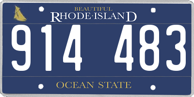 RI license plate 914483