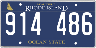 RI license plate 914486