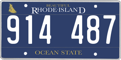 RI license plate 914487