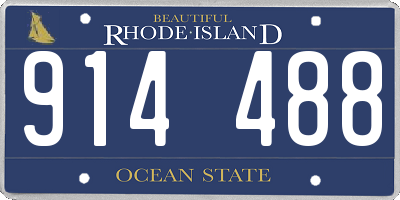 RI license plate 914488