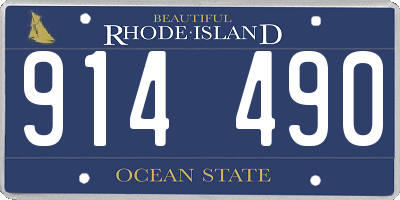 RI license plate 914490