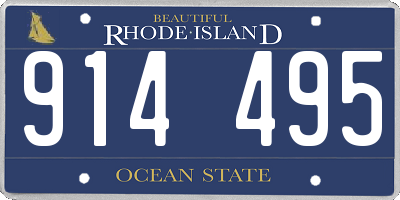 RI license plate 914495