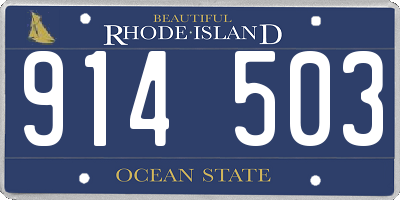 RI license plate 914503