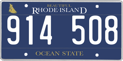 RI license plate 914508