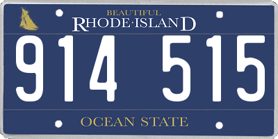 RI license plate 914515